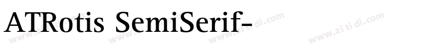 ATRotis SemiSerif字体转换